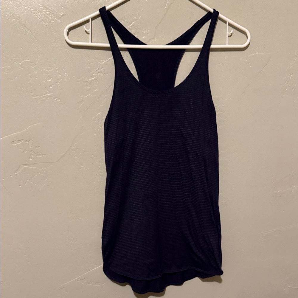lululemon athletica Navy Pin-Striped Racerback Tank Top 4